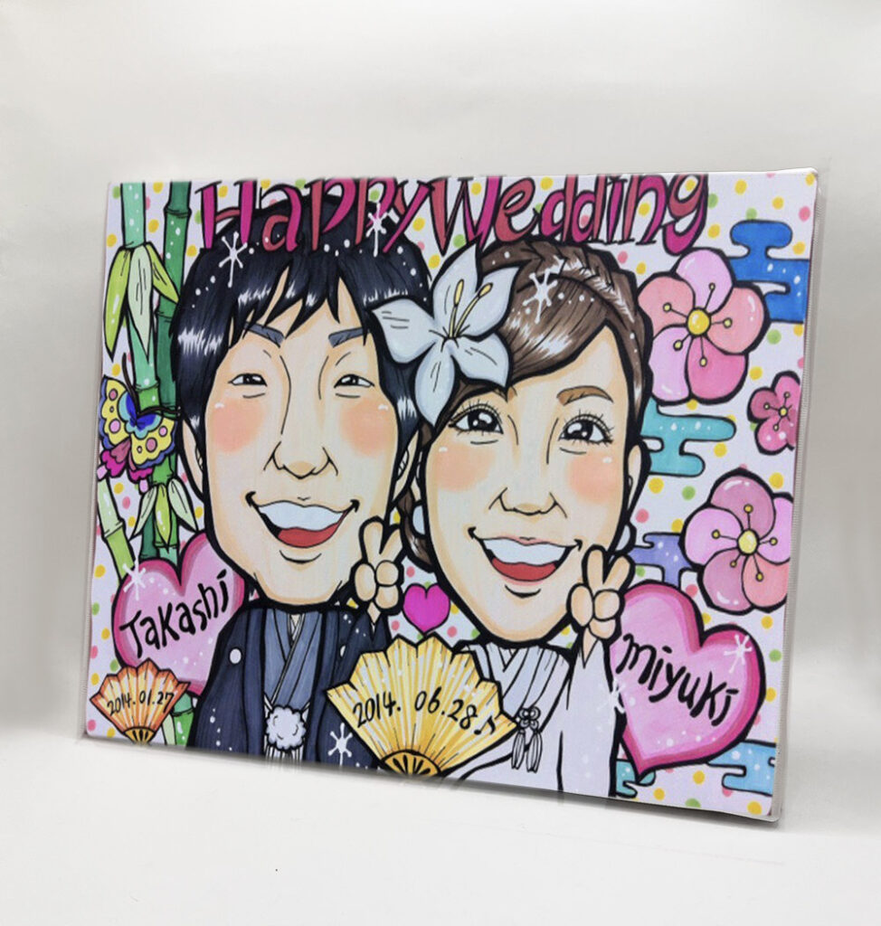似顔絵プリントキャンバス